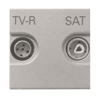 Lizdas p/t TV-R SAT sidabrinės spalvos 2 modulių N2251.7 PL Zenit - ABB