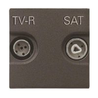 Lizdas p/t TV-R/SAT antracito spalvos 2 modulių N2251.7 AN Zenit - ABB
