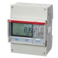 Skaitiklis elektros energijos 3F 6A netiesioginis 1 tarifas MID 4 modulių Steel B24 111-100 - ABB