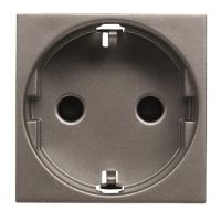 Lizdas p/t SCHUKO su apsauga nuo vaikų varžtiniai kontaktai antracito spalvos 2 modulių 16A 250V N2288 AN Zenit - ABB