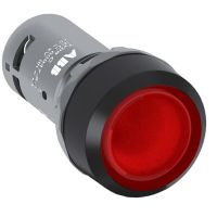 Mygtukas 1no raudonas skaidrus LED 220V AC/DC CP1-13R-10 - ABB