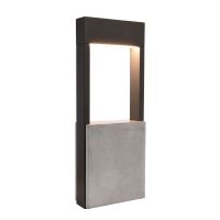 Stulpelis LED 12W IP54 3000K 480lm 170x72mm H-450mm pilkos spalvos CHERTAN - DEKO LIGHT