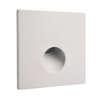 Dangtelis šviestuvui 75x75mm į sieną baltos spalvos su apvalia skyle ALWAID 2 - DEKO LIGHT