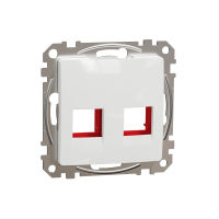 Dangtelis dvigubas kompiuterio lizdui RJ45 Kat.5e/6 UTP baltos spalvos KRONE SEDNA DESIGN - SCHNEIDER ELECTRIC