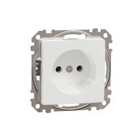 Lizdas p/t be įžeminimo be rėmelio varžtiniai kontaktai baltos spalvos 16A 250V SEDNA DESIGN - SCHNEIDER ELECTRIC