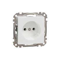 Lizdas p/t be įžeminimo be rėmelio užspaudžiami kontaktai baltos spalvos 16A 250V SEDNA DESIGN - SCHNEIDER ELECTRIC