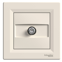 Lizdas p/t SAT galinis užspaudžiami kontaktai dramblio kaulo spalvos 1dB Asfora - SCHNEIDER ELECTRIC