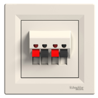 Lizdas garsiakalbio p/t užspaudžiami kontaktai dramblio kaulo spalvos Asfora - SCHNEIDER ELECTRIC