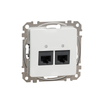 Lizdas kompiuterinis p/t dvigubas RJ45 Kat.5e UTP be rėmelio baltos spalvos SEDNA DESIGN - SCHNEIDER ELECTRIC