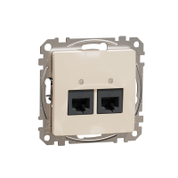 Lizdas kompiuterinis p/t dvigubas RJ45 Kat.6A UTP be rėmelio dramblio kaulo spalvos SEDNA DESIGN - SCHNEIDER ELECTRIC