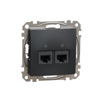 Lizdas kompiuterinis p/t dvigubas RJ45 Kat.6A UTP be rėmelio antracito spalvos SEDNA DESIGN - SCHNEIDER ELECTRIC