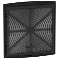 Grotelės ventiliacinės skydui 223x223mm IP54 juodos ClimaSys - SCHNEIDER ELECTRIC