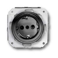 Lizdas p/t SCHUKO juodas plastikas 16A 250V GARBY COLONIAL - FONTINI