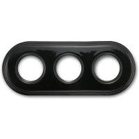 Rėmelis trigubas juodas porcelianas GARBY COLONIAL - FONTINI