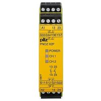 Relė saugos 2no 24V AC/DC automatinis/rankinis/stebimas paleidimas varžtiniai kontaktai PNOZ X2P - PILZ