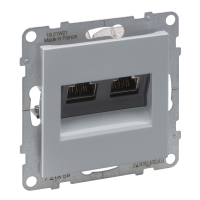 Lizdas kompiuterinis p/t dvigubas RJ45 Kat.6A STP be rėmelio aliuminio spalvos Suno - LEGRAND