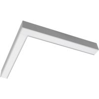 Šviestuvas v/t LED 10.1W IP40 4000K 1053lm 455x455mm H-68mm Decor LED1x1100 G628 T840 DPRZ LT80 LO1 1LIN LL CORNER90 - NORTHCLIFFE