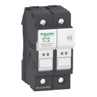Laikiklis saugiklio 2P 32A 10x38mm aM/gG 690V AC/DC DF10 TeSys - SCHNEIDER ELECTRIC