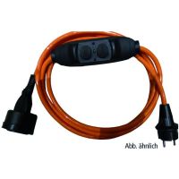 Ilgiklis 3m 1 lizdo H07BQ-F 3x1.5 IP44 guminis oranžinis su nuotėkio rele 30mA 16A PPVL 315-30 - PROTEC