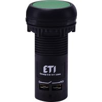 Mygtukas 1no+1nc žalias ECF-11-G - ETI