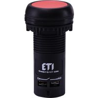 Mygtukas 1no+1nc raudonas ECF-11-R - ETI