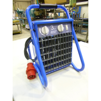 Šildytuvas pramoninis nešiojamas 15kW 400V AC IP44 su kabeliu 1.8m ir kištuku CEE 5P 32A - KRAEMER & KRAUS