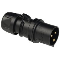 Kištukas CEE a/k 3P 16A 230V IP44 juodas SHARK MIDNIGHT - PCE