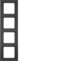 Rėmelis keturgubas antracit matt K1/K5 vertikalus - BERKER