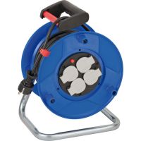 Ilgiklis-ritė 25m 4 lizdų H05VV-F 3x1.5 PVC izoliuotas IP20 su termine apsauga plastikinis būgnas - BRENNENSTUHL