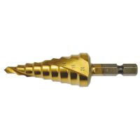 Grąžtas pakopinis spiralinis 4-20mm TIN - MAKITA