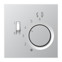 Reguliatorius temperatūros grindų aliumininis 1s 10A/250V su dangteliu LS - JUNG