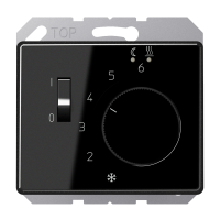 Termostatas grindų p/t +10- +50C su dangteliu juodas SL - JUNG