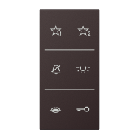 Garso telefonspynės vidaus stotelės dangtelis su simboliais LS - JUNG