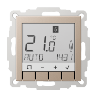 Reguliatorius temperatūros patalpos p/t su ekranu programuojamas šampano spalvos A - JUNG