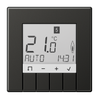 Reguliatorius temperatūros patalpos programuojamas antracito spalvos LS - JUNG