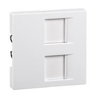 Dangtelis dvigubam moduliniam lizdui su užuolaidėle baltas RAL9016 System M - SCHNEIDER ELECTRIC