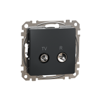 Lizdas p/t TV/R tarpinis be rėmelio varžtiniai kontaktai antracito spalvos 7dB SEDNA DESIGN - SCHNEIDER ELECTRIC