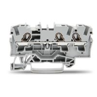 Gnybtas 4mm2 3 laidams pilkas ant bėgelio - WAGO