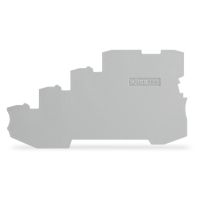 Dangtelis galinis 1mm gnybtui 4 laidams pilkas 2000 serijai - WAGO