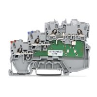 Gnybtas 1mm2 3 laidams PNP tipo jungikliams su indikacija pilkas ant bėgelio - WAGO