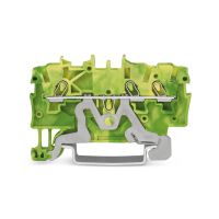 Gnybtas 1.0mm2 3 laidams geltonai žalias ant bėgelio - WAGO