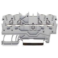 Gnybtas 1.0mm2 4 laidams pilkas ant bėgelio - WAGO