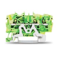 Gnybtas 1.5mm2 3 laidams geltonai žalias ant bėgelio - WAGO