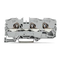 Gnybtas 10mm2 3 laidams pilkas ant bėgelio - WAGO