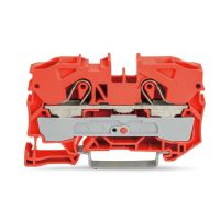 Gnybtas 10mm2/10mm oranžinis ant bėgelio -WAGO