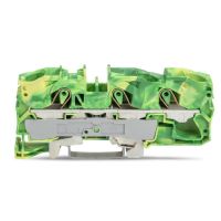 Gnybtas 16mm2 3 laidams geltonai žalias ant bėgelio - WAGO