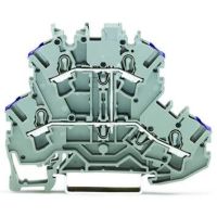 Gnybtas 2.5mm2 2 lygių L pilkas ant bėgelio - WAGO