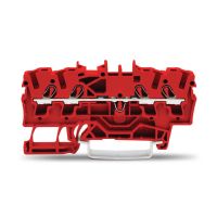 Gnybtas 2.5mm2 4 laidams raudonas ant bėgelio - WAGO