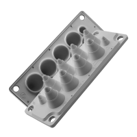 Flanšas kabelių įvedimui praduriamas MC 10 pilkas IP55 - MOREK