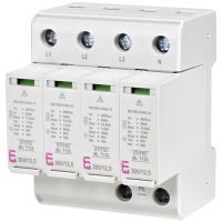 Apsauga viršįtampių 4P B+C+D 12.5kA 1+2+3 tipo ETITEC ML T123 300/12.5 4+0 - ETI